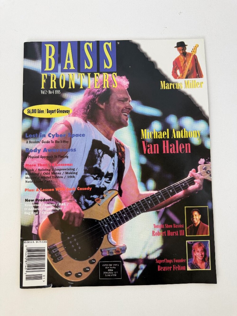 Vintage 1995 Bass Frontiers Magazine Michael Anthony Van Halen Vol 2 No 4